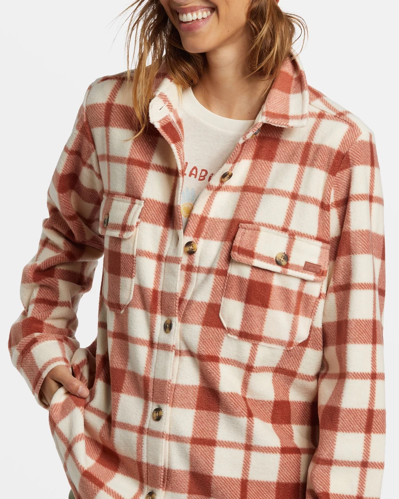 Billabong Forge Fleece Shacket - Zoete Chocolade