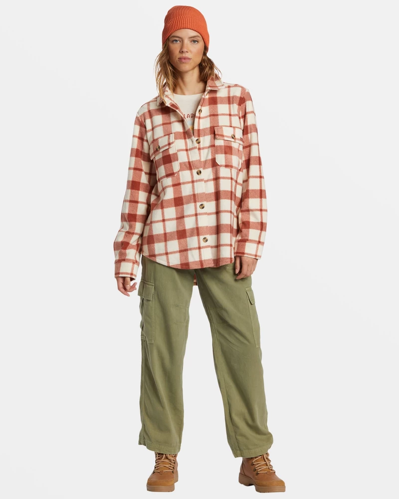 Billabong Forge Fleece Shacket - Zoete Chocolade