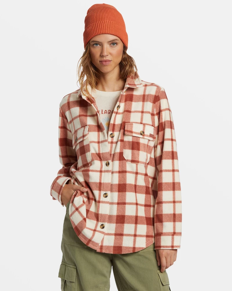 Billabong Forge Fleece Shacket - Sweet Chocolate