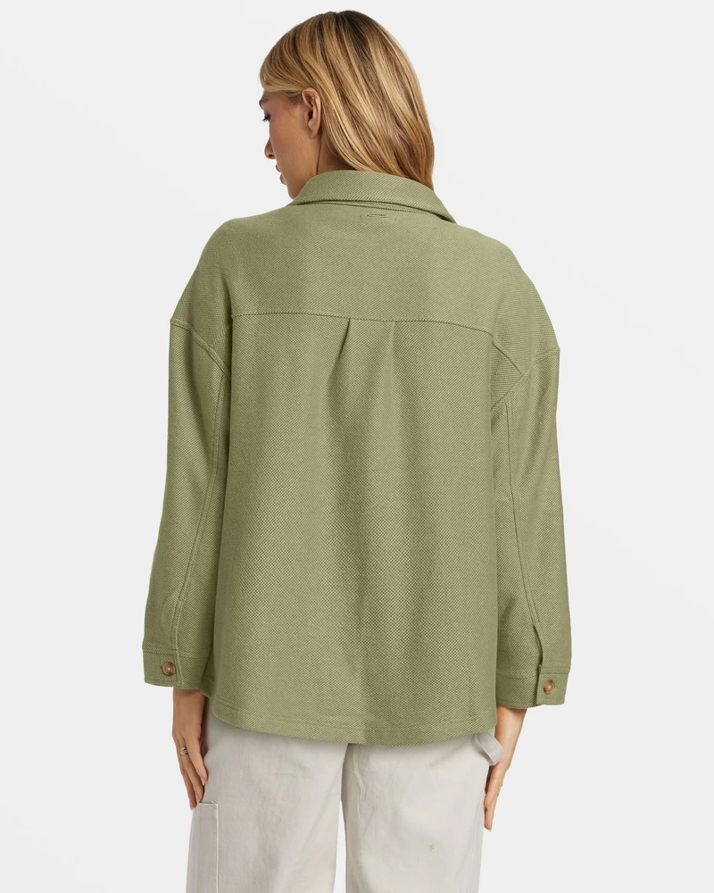 Billabong Everytime Oversized Shacket - Avocado