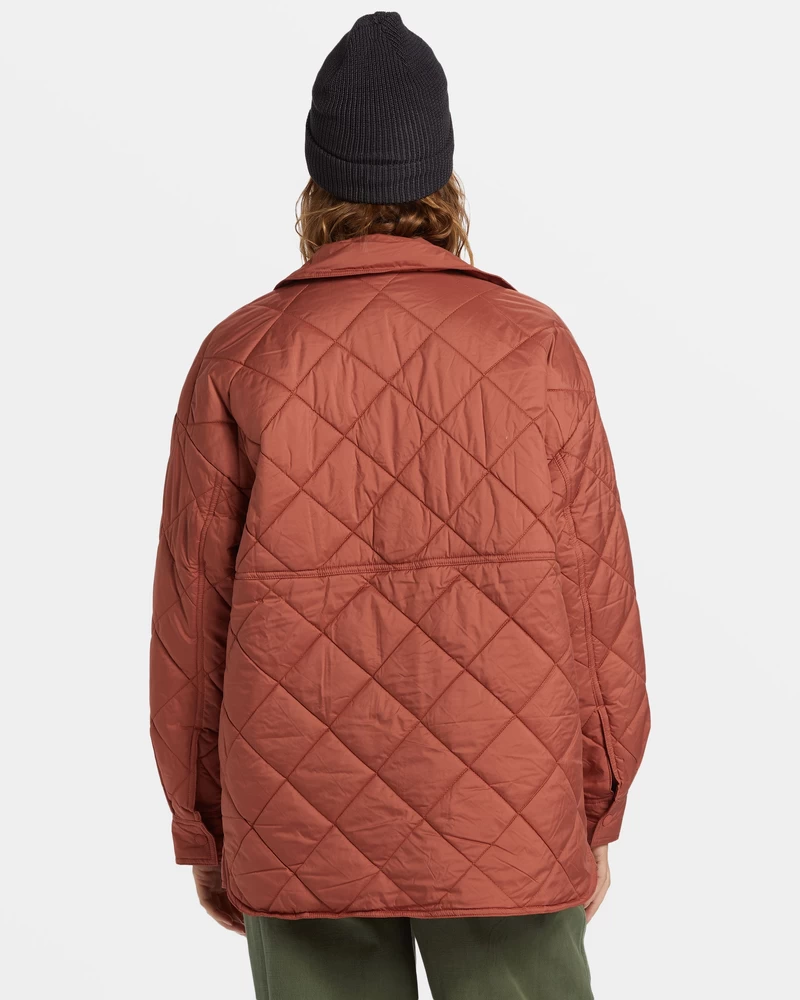 Billabong Transport Shacket Snap Front Overshirt - Salda šokolāde