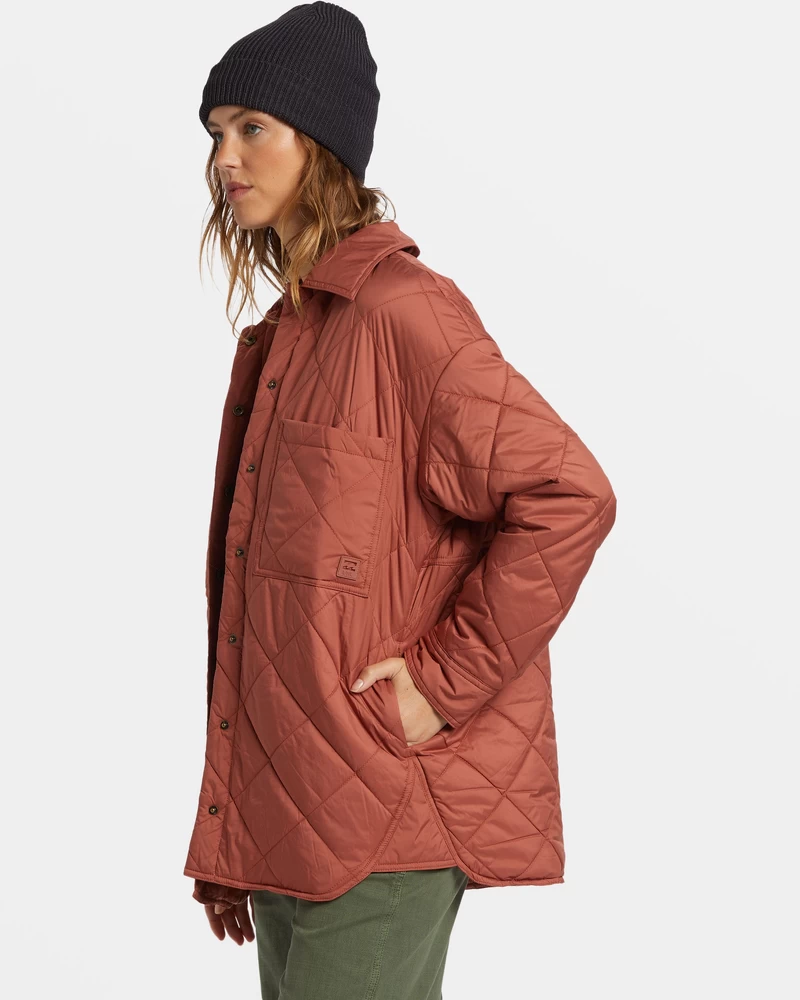 Billabong Transport Shacket Snap Front Overshirt - Salda šokolāde