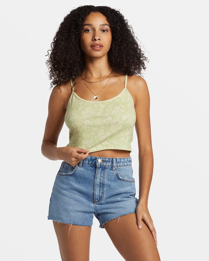 Billabong Aloe Cropped Tank Top - Willow