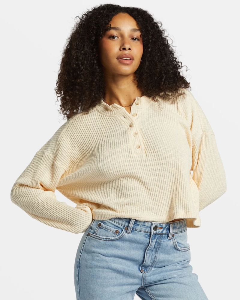 Billabong Good Catch Henley T-paita - Valkoinen Lippalakki