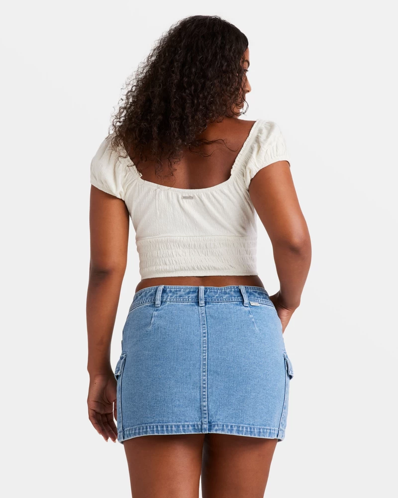 Billabong Kallie Crop Top - Salt Crystal