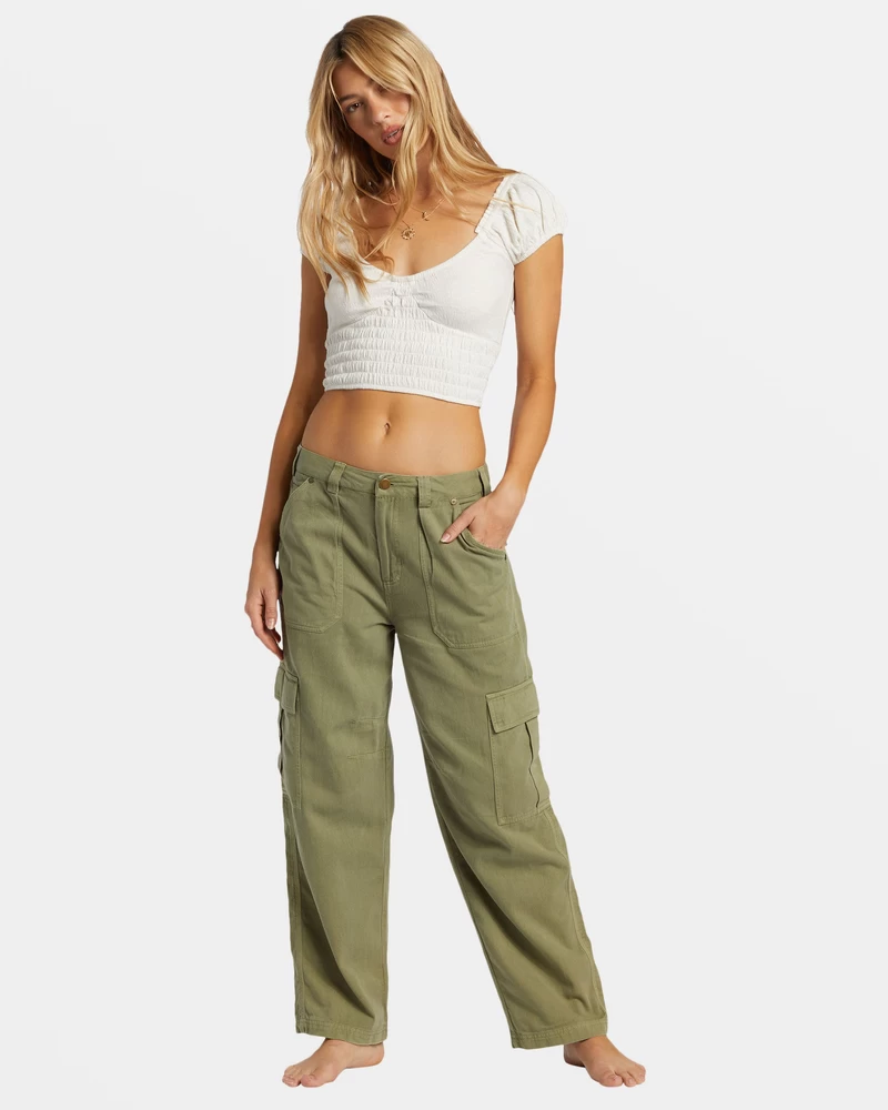 Billabong Kallie Crop Top - Salt Crystal
