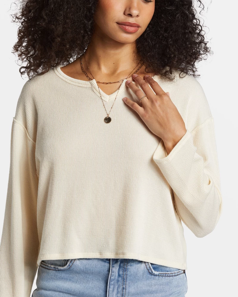 Billabong Mai Tai Knit Top - White Cap