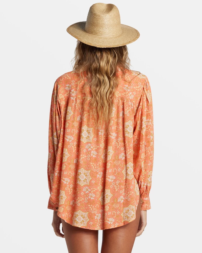 Billabong Dream Space Long Sleeve Shirt - Sweet Papaya