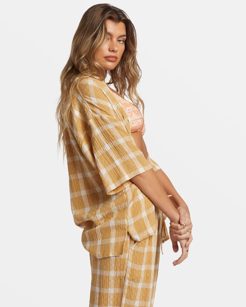 Billabong Beach Side Oversized Short Sleeve Shirt - Hemp 2