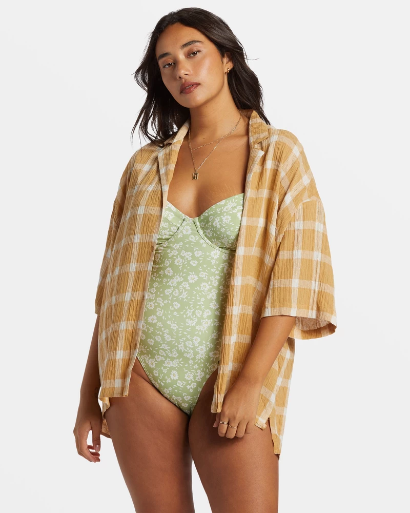 Billabong Beach Side Oversized Short Sleeve Shirt - Hemp 2
