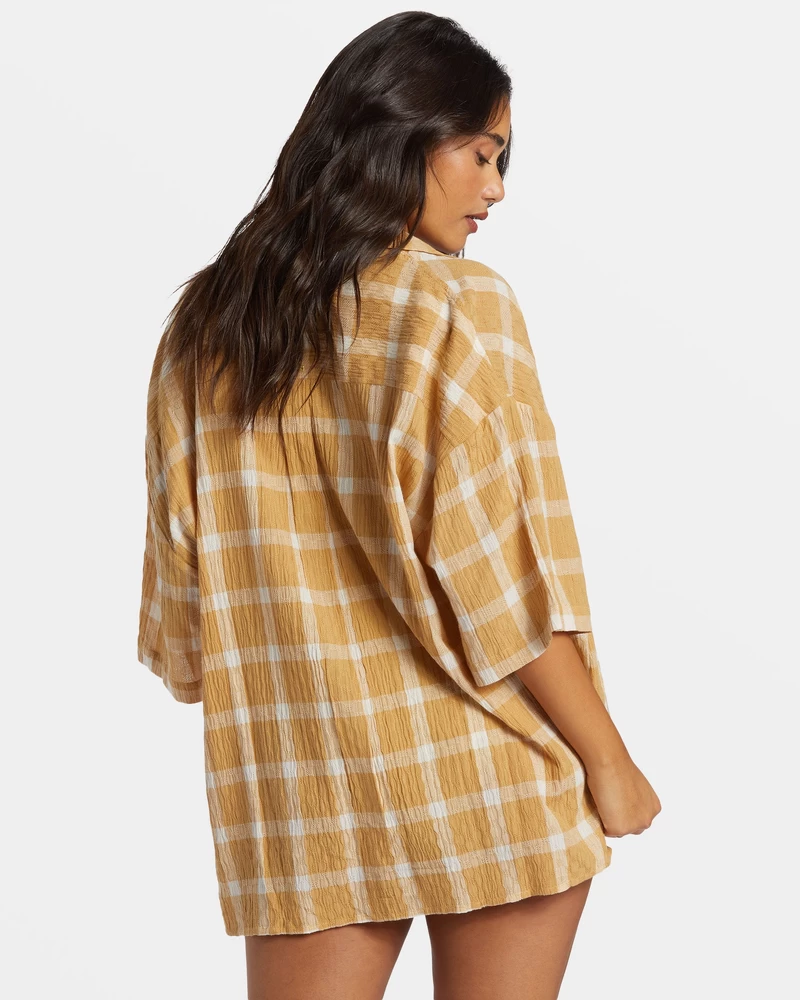 Billabong Beach Side Oversized Short Sleeve Shirt - Hemp 2