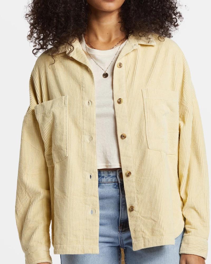 Billabong Stoked On You Oversized Long Sleeve Shirt - Mellow Daze