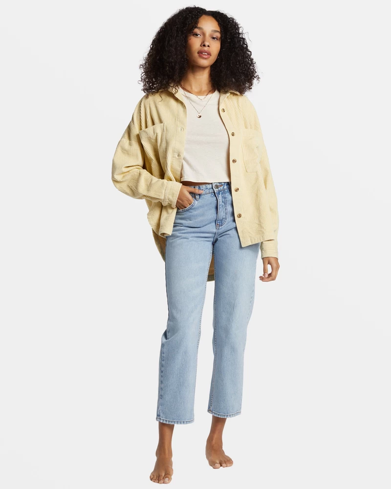 Billabong Stoked On You Oversized Long Sleeve Shirt - Mellow Daze