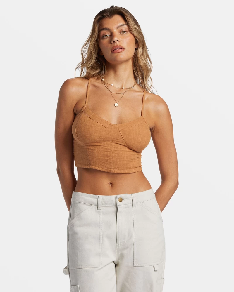 Billabong By The Sea Crop Top - Sandalwood