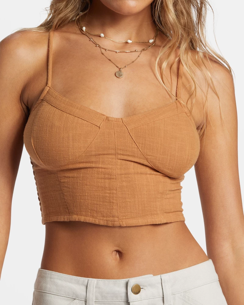Billabong By The Sea Crop Top - Sandalwood